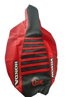 QK Racing Honda TRX 400EX Ribbed Seat Cover Black/Red